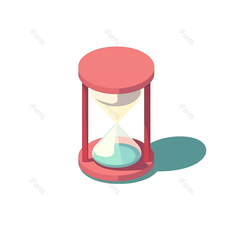 沙漏图片,金属元素,白色PNG,白色背景免抠素材
